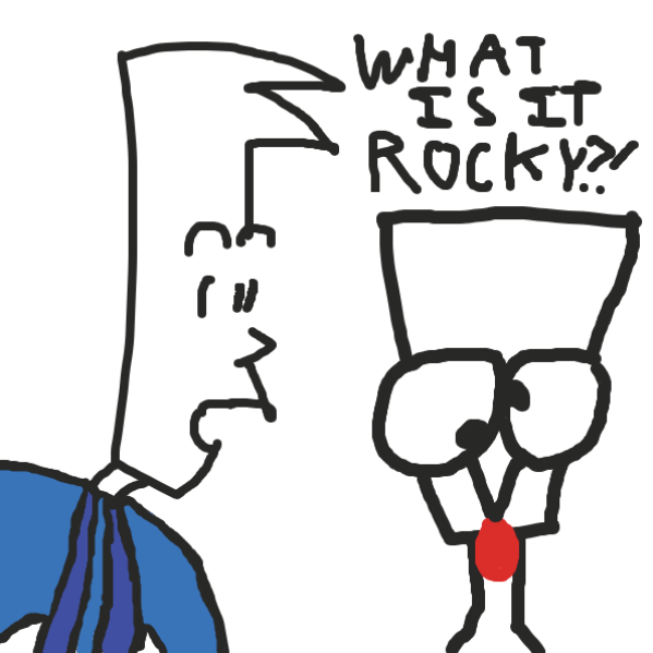 Claude, a farmer is aware why his pet rooster Rocky is screaming. - Online Drawing Game Comic Strip Panel by TheYellowMan