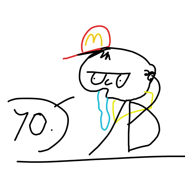 Drawing in McDonald’s  by elp