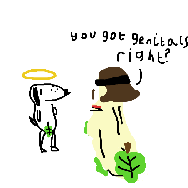 Drawing in Naked Jesus/Jesette Yourself  (Leafy Butt Edition) by BananaDoc