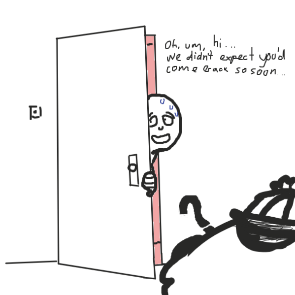 He's hiding something - Online Drawing Game Comic Strip Panel by Robro