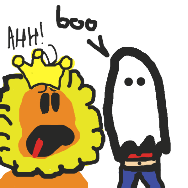 Lyman is very scared - Online Drawing Game Comic Strip Panel by TheYellowMan