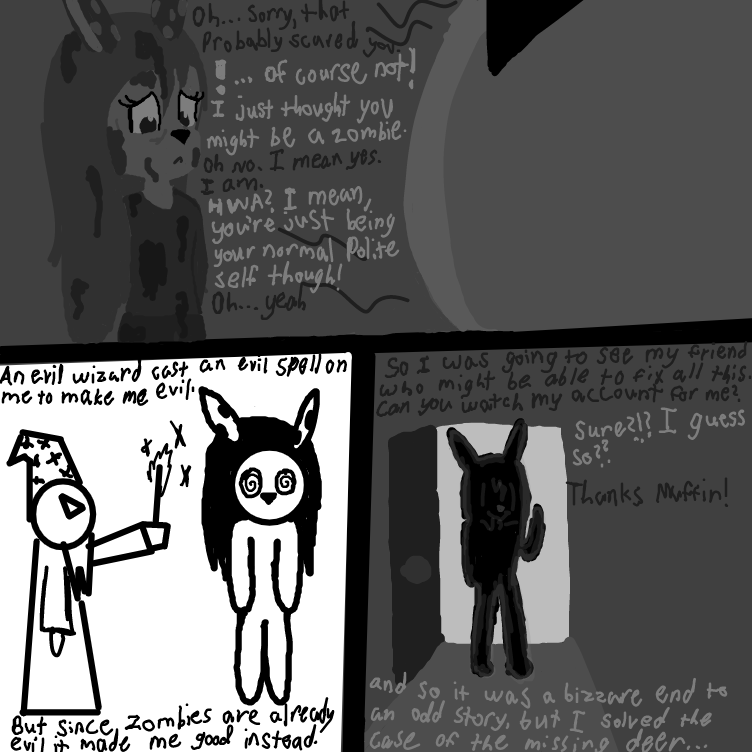 Drawing in Muffin Investigation (Disappearing Deers) by Setin