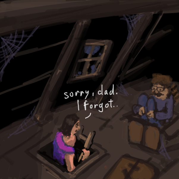 the man takes hide and seek seriously - Online Drawing Game Comic Strip Panel by Peyocay