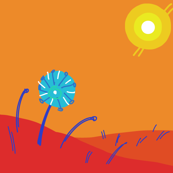 Drawing in dandelion by Chumky