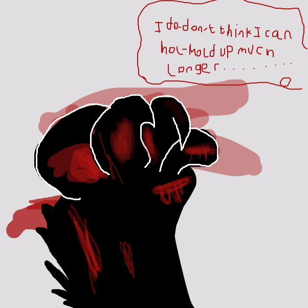 Drawing in Wounded severely.. by BananaDoc