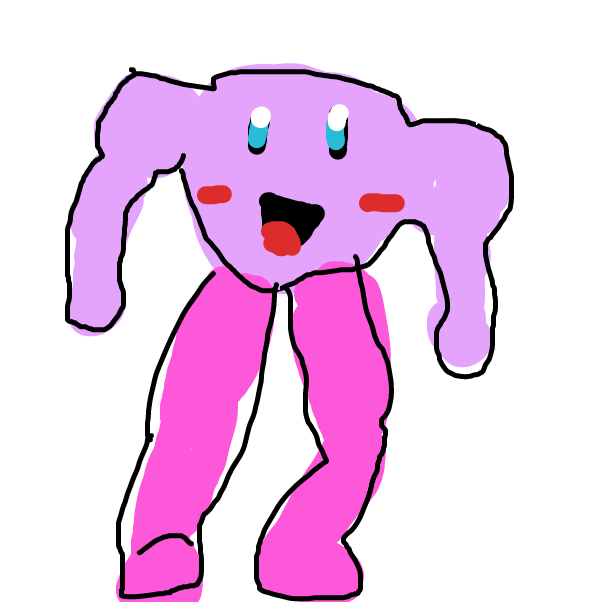 Drawing in Cursed Kirby by Tfa234