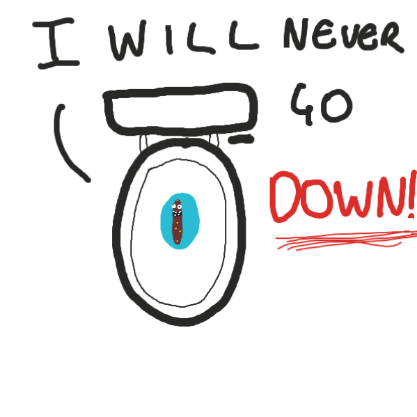 Drawing in playing in the restroom by joshyouart