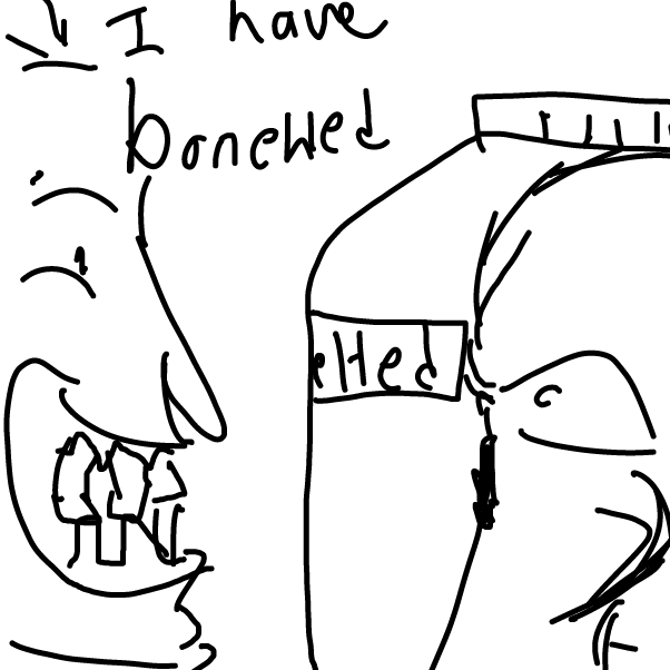 AHHH! he has me. i think that im going in the right direction? - Online Drawing Game Comic Strip Panel by boneHed