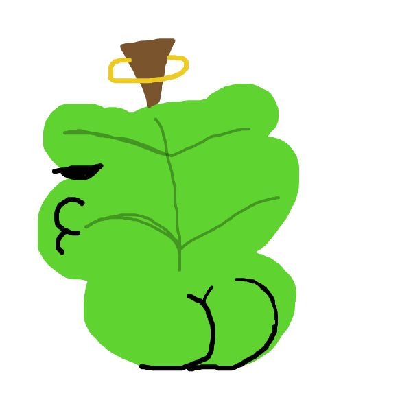 a literally leafy butt. - Online Drawing Game Comic Strip Panel by BananaDoc