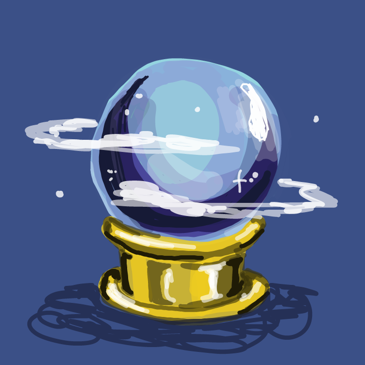 Drawing in crystal ball by delaruney