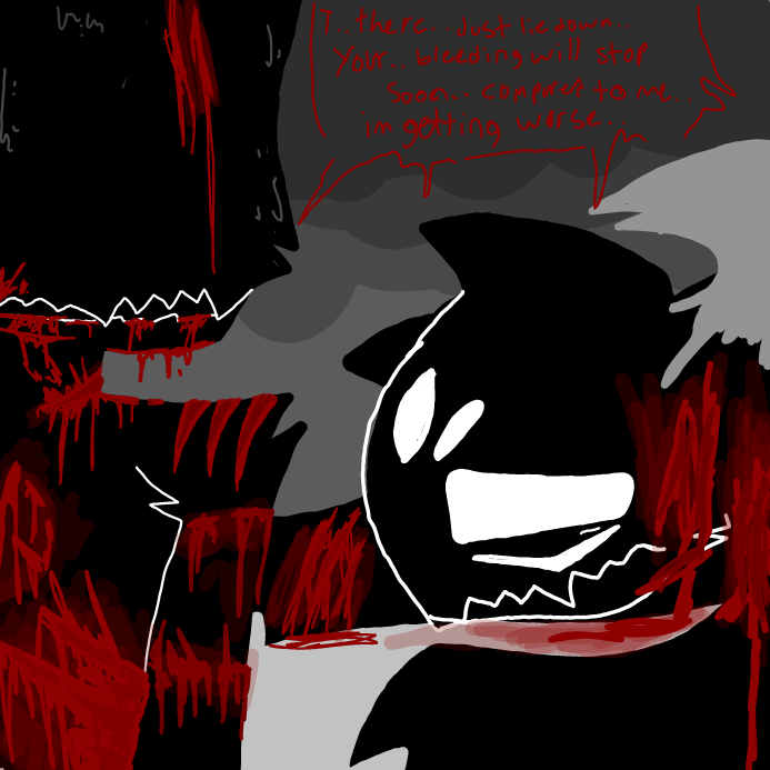 Drawing in Wounded severely.. by OneWithTheShadows