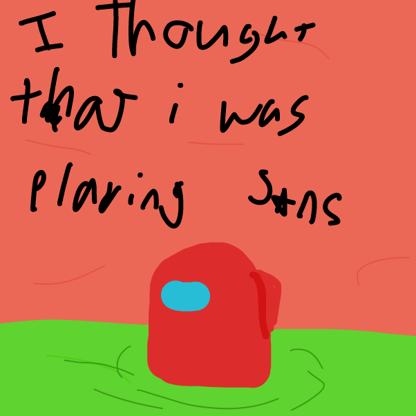 Drawing in Among us by boneHed