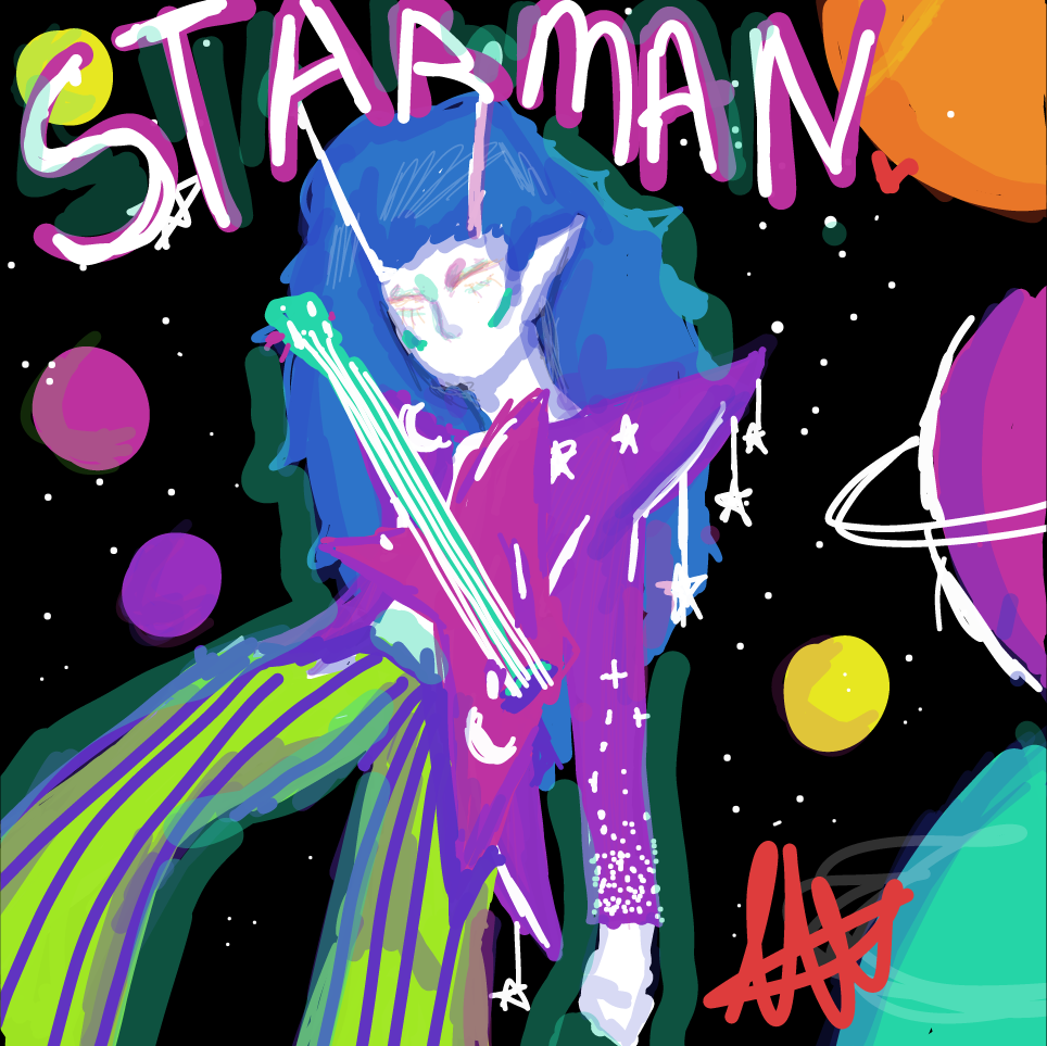 Starman by David Bowie :D - Online Drawing Game Comic Strip Panel by Aven