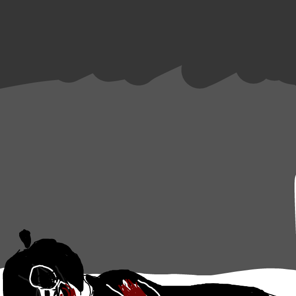 Drawing in Wounded severely.. by Scythesowner2