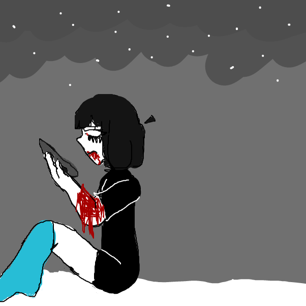 Drawing in Wounded severely.. by Scythesowner2