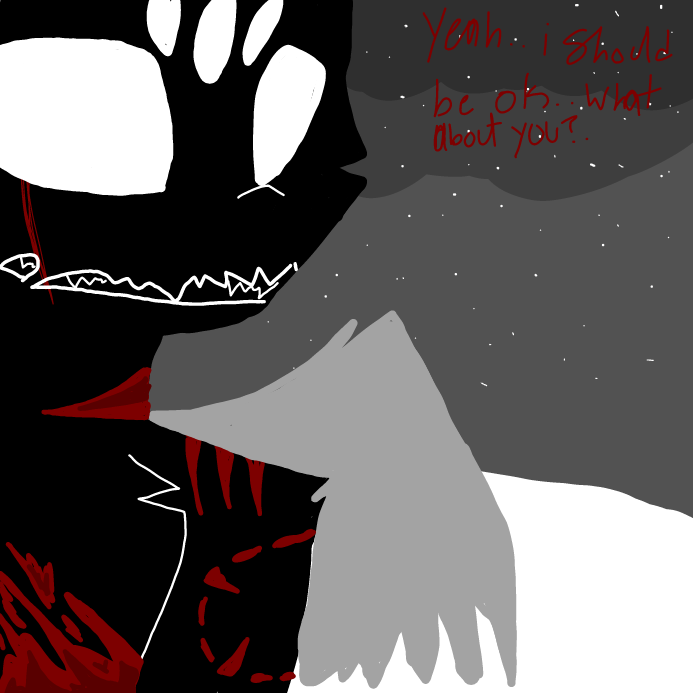 Drawing in Wounded severely.. by OneWithTheShadows