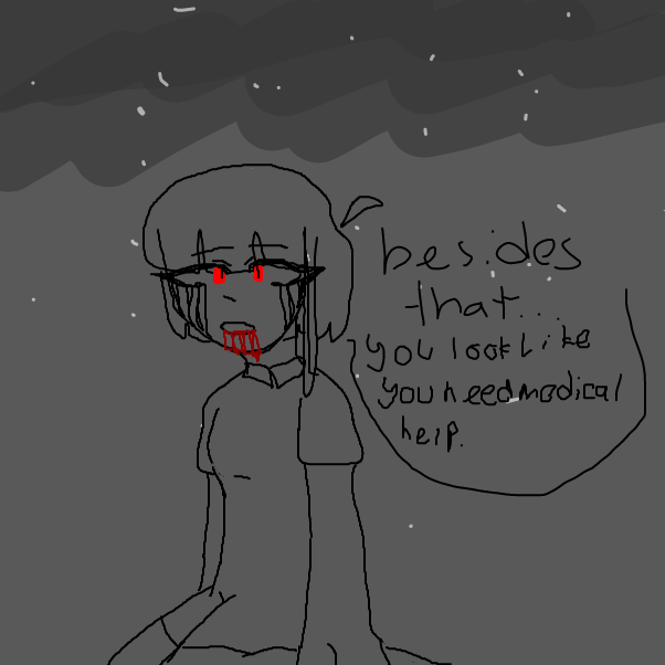 Drawing in Wounded severely.. by Scythesowner2