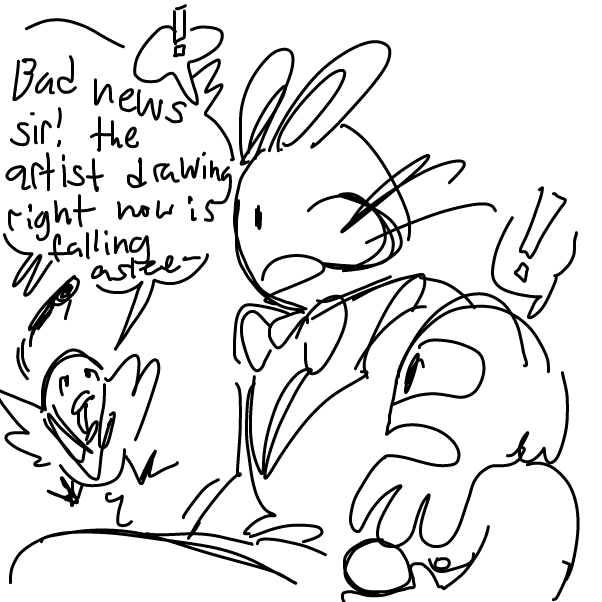 Drawing in Naked Jesus And The Dressed Easter Bunny by Chumky