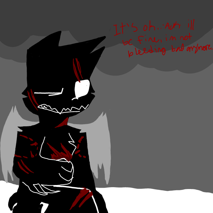 Drawing in Wounded severely.. by OneWithTheShadows