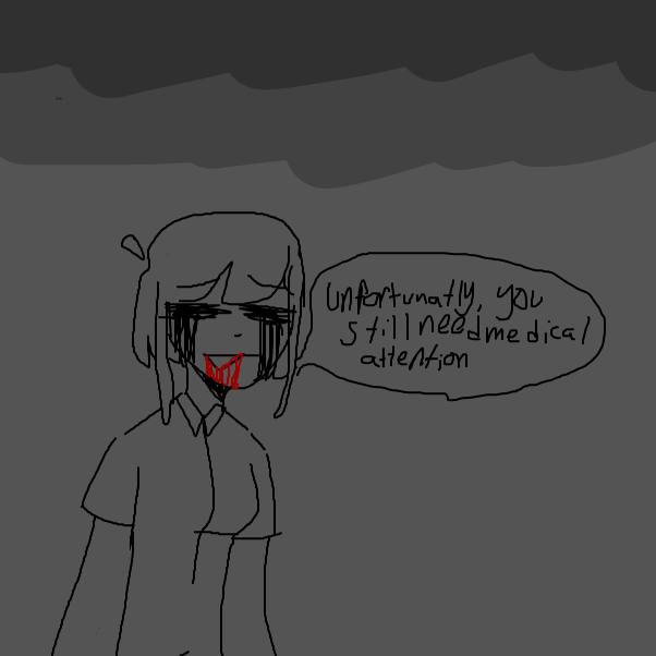 Drawing in Wounded severely.. by Scythesowner2