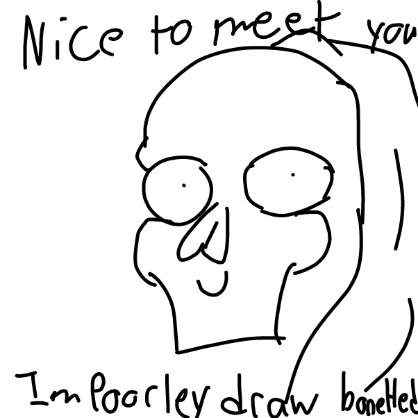 Drawing in hey!! im new here!  by boneHed