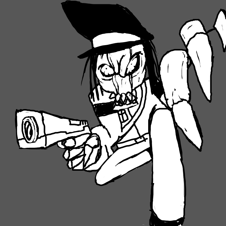 Drawing in (this was unnecessary to make) (Ace as a monster) by Bountybooty