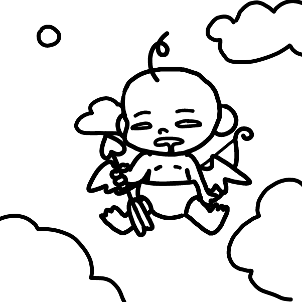 Drawing in cupid by Elle