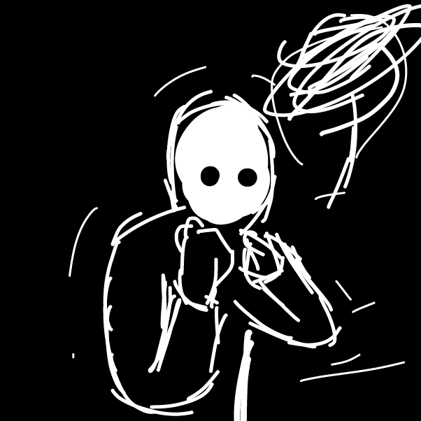 Drawing in Cursed Mask by boneHed