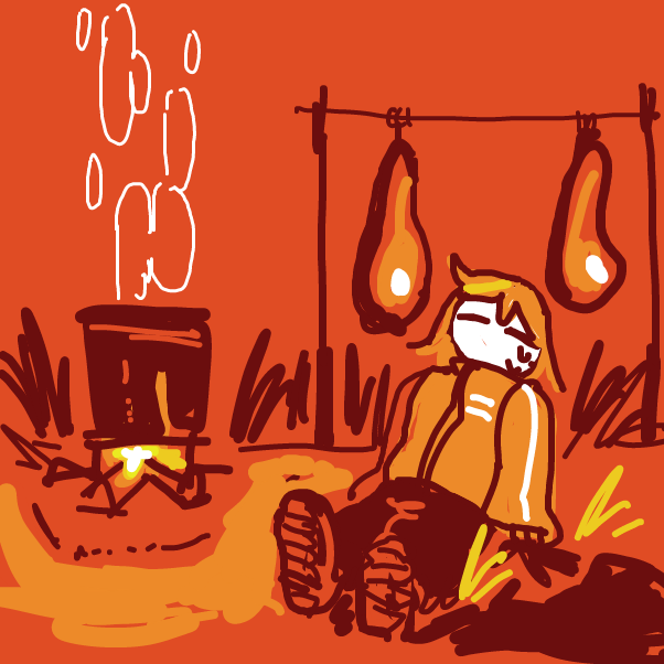 Drawing in meat by Chumky