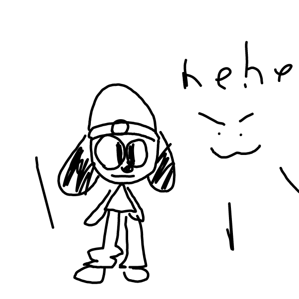 Drawing in parappa the rapper by n0t.gloomy.cat