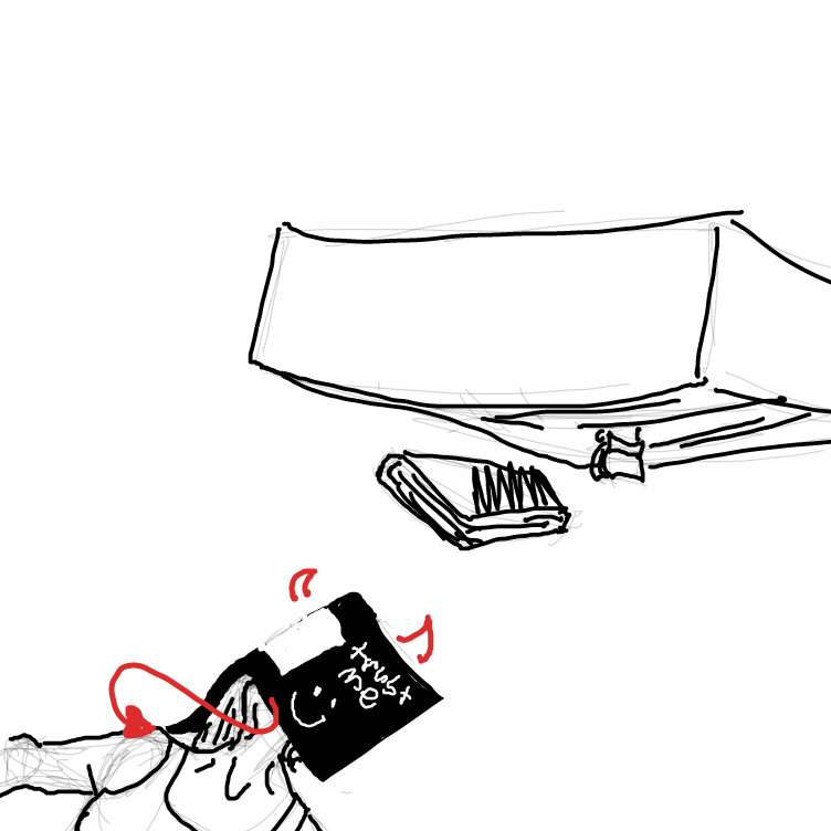 Drawing in I have no clue for title  by JA