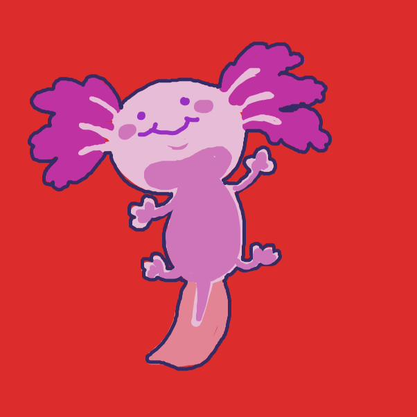 Drawing in axolotl by Chumky