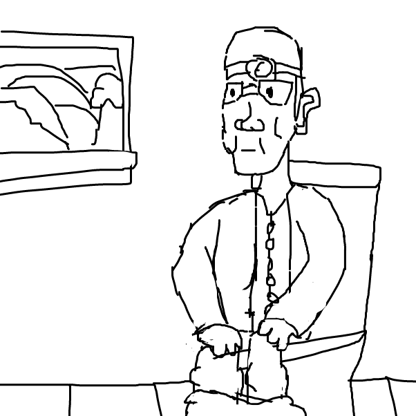 Professor poopy pants is taking a shit, to study his stool - Online Drawing Game Comic Strip Panel by AranTastic