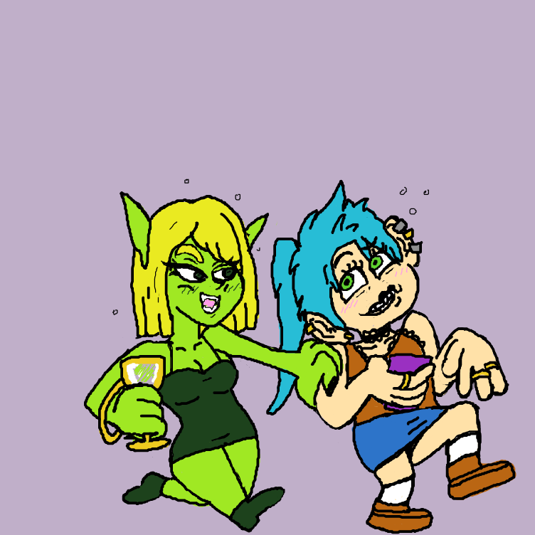 Drawing in GOBLIN GIRL by Bountybooty