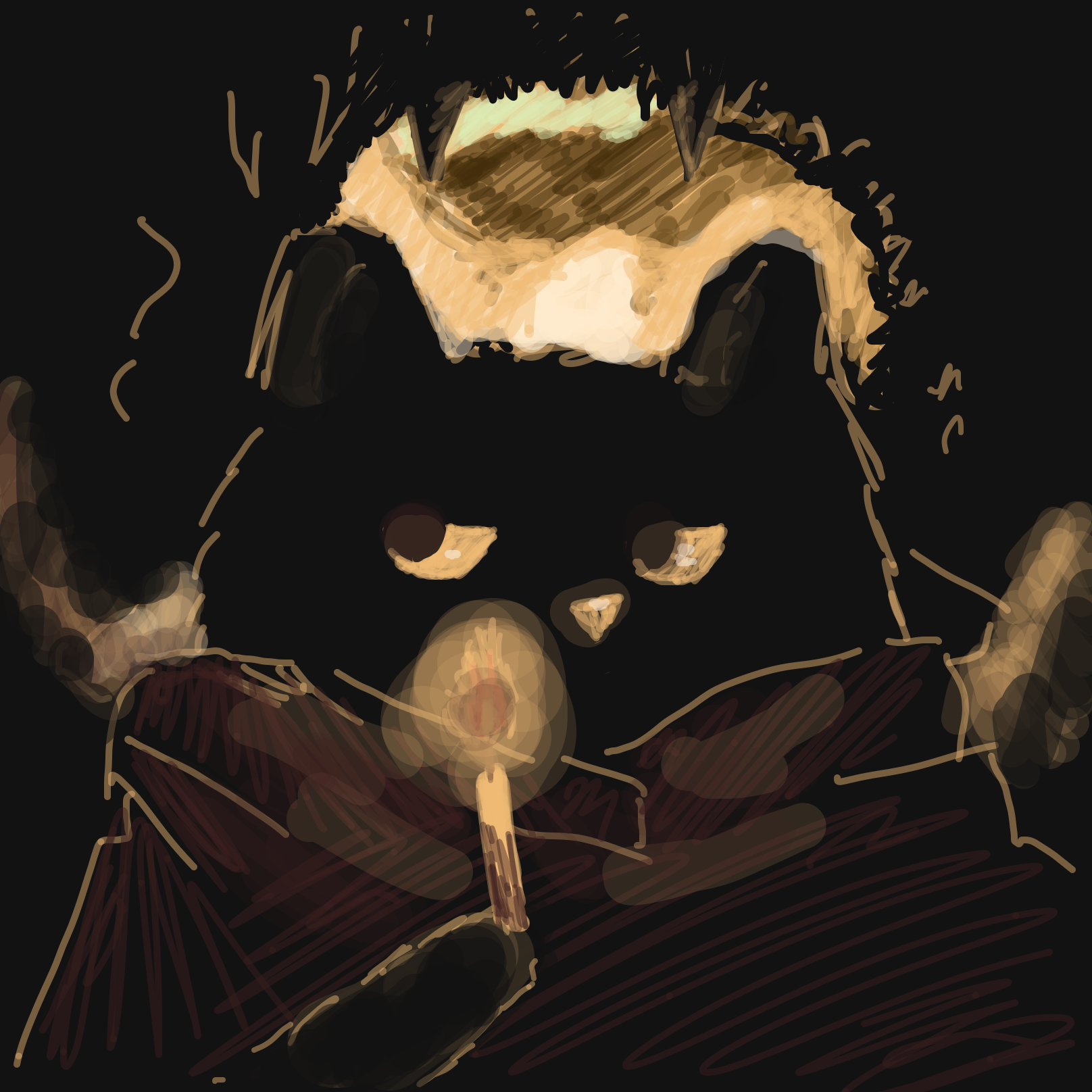 Drawing in cat by Dobby1593