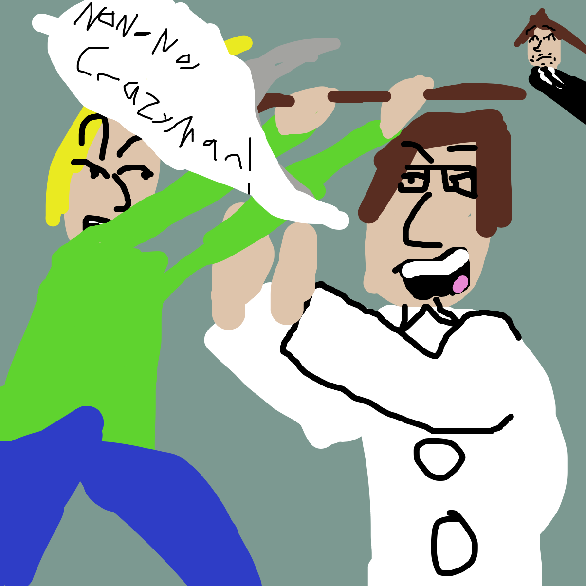 Drawing in Mikey Makes Crazy Man drinks this dangerous drink by KianYates