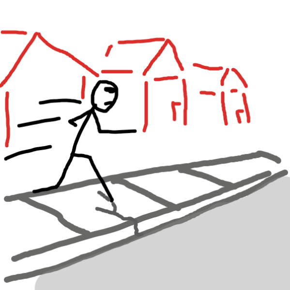 step on crak - Online Drawing Game Comic Strip Panel by E706