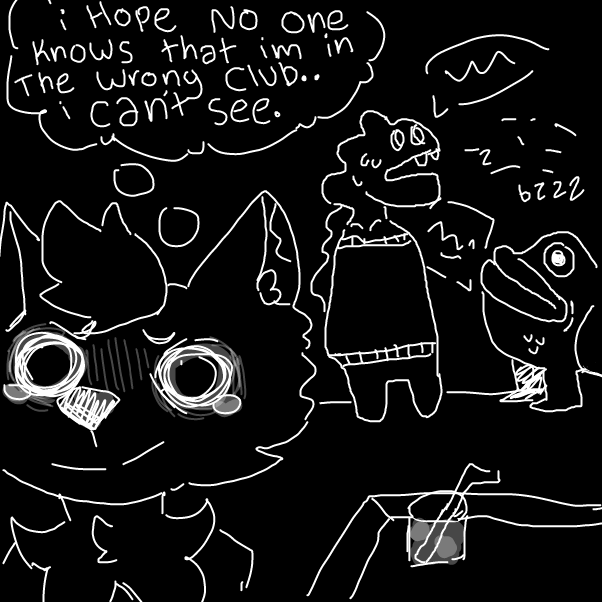 do you think this furry can escape without being seen? - Online Drawing Game Comic Strip Panel by Umanix