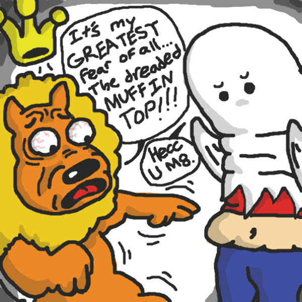 Muffin tops are spoopy - Online Drawing Game Comic Strip Panel by xavvypls