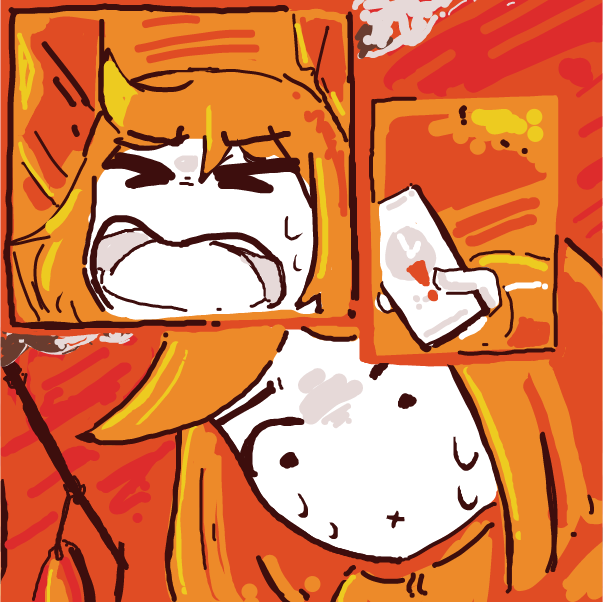 it got burnt - Online Drawing Game Comic Strip Panel by sayu