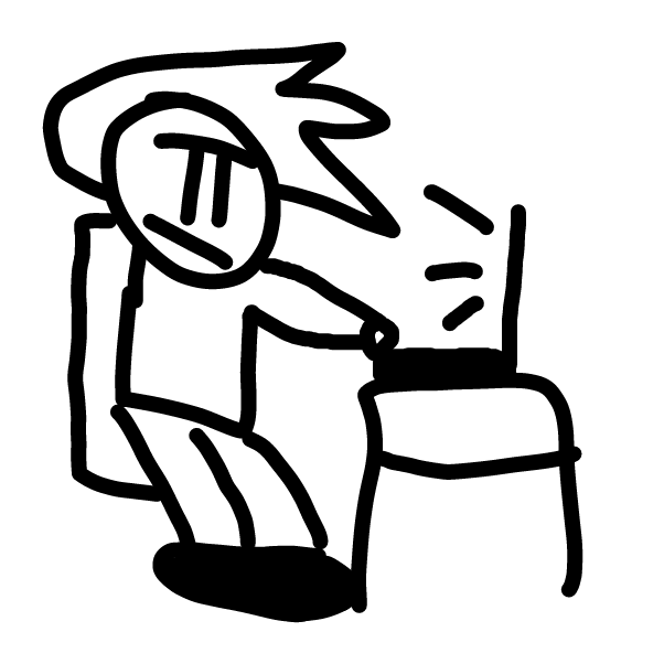 So Z is just surfing on the web, and something random happens then, come up with something creative! (Try and keep in this art style, please.) - Online Drawing Game Comic Strip Panel by Z.The.Comic