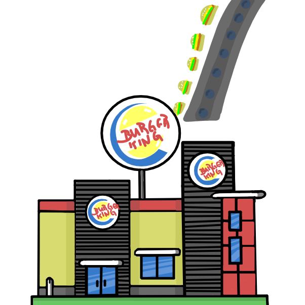 Drawing in Burger Machine by CrystalCampos