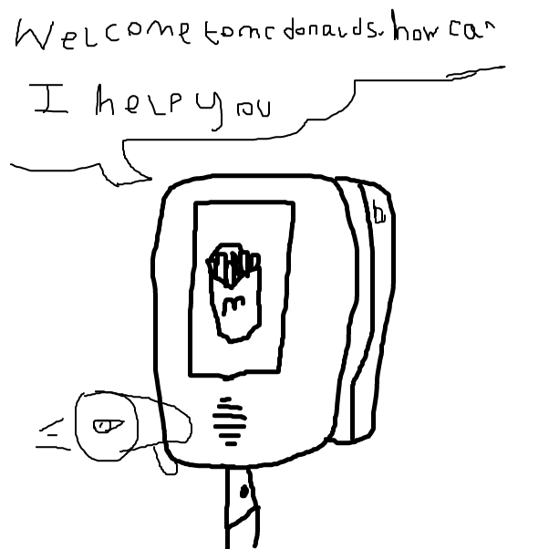 Drawing in McDonald’s  by BananaDoc