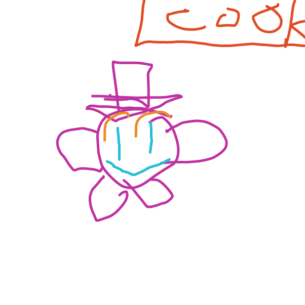 Drawing in cooking with kirby by kirby????