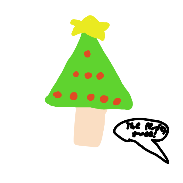 The tree is going to get cut down, when it does, show some tree people panicking - Online Drawing Game Comic Strip Panel by Z.The.Comic