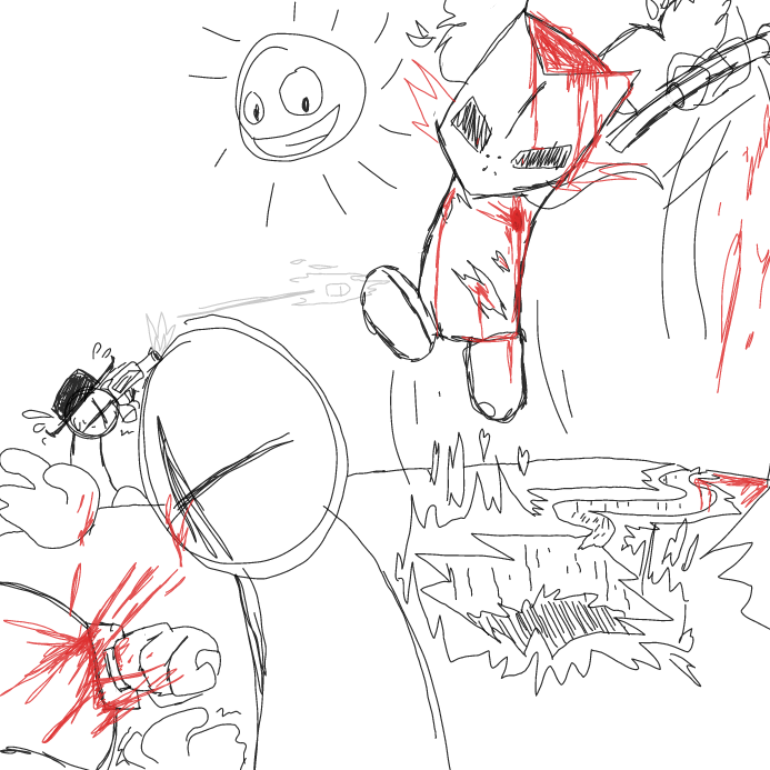 Drawing in Madness combat again by OneWithTheShadows