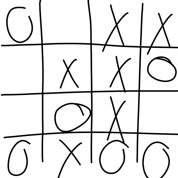 Drawing in Naughts and crosses4 by boneHed
