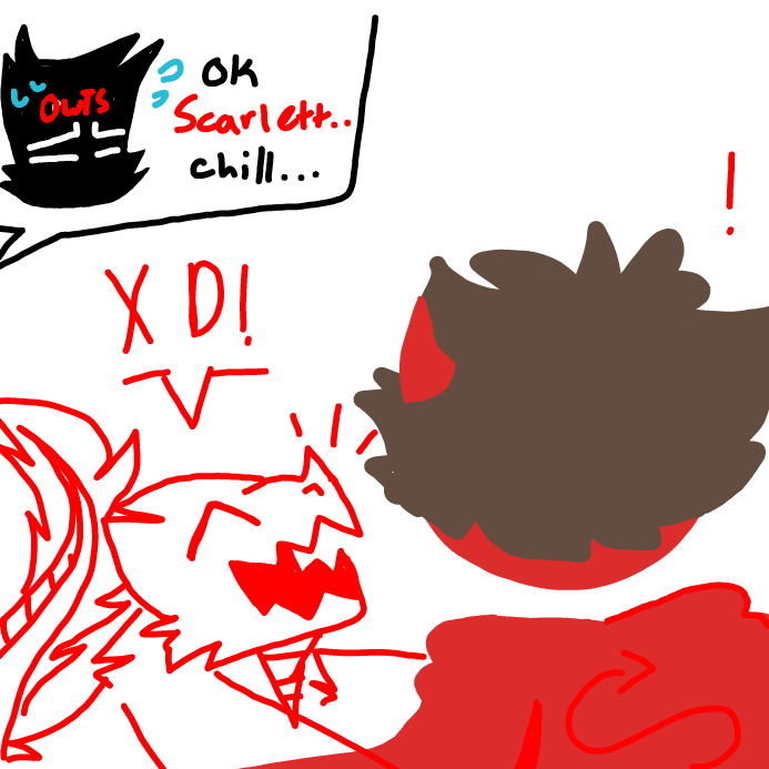 oh jeez, she's happy to see you again - Online Drawing Game Comic Strip Panel by OneWithTheShadows