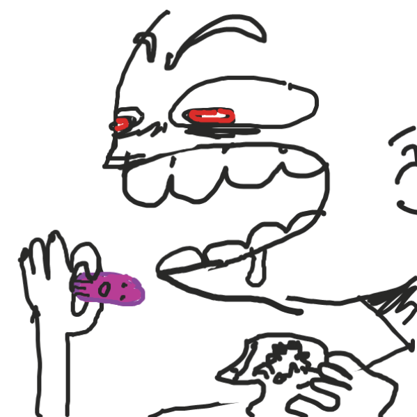 thanos chip get eated - Online Drawing Game Comic Strip Panel by lemmonbars