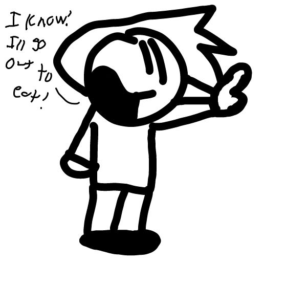 Five guys anybody? Anybody...? Nevermind.. - Online Drawing Game Comic Strip Panel by Z.The.Comic